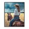 Stupell Industries Countryside Cowgirl View Framed Giclee, design by Kim Allen